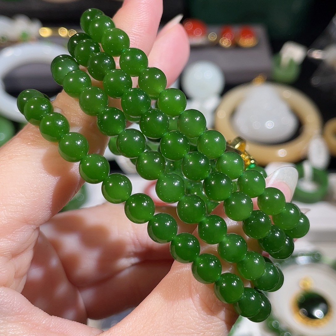 和田玉（碧玉）未镶嵌手链