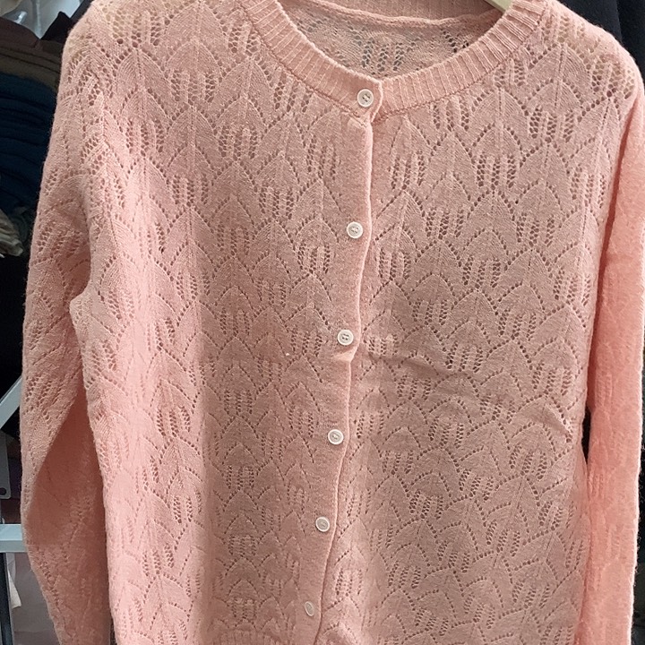 凤尾花开衫颜色随机纯美丽诺羊毛