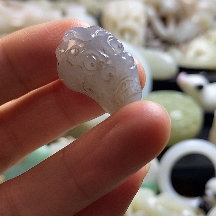 瓷片工艺品玉龙头挂坠