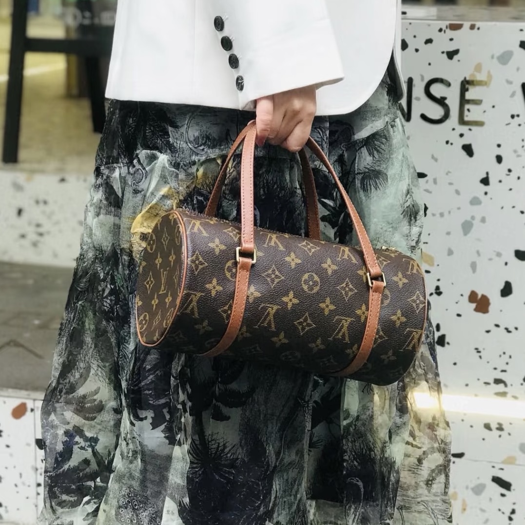 LouisVuitton/路易威登 手提包 老花红皮巴比龙26 mx8911/2511