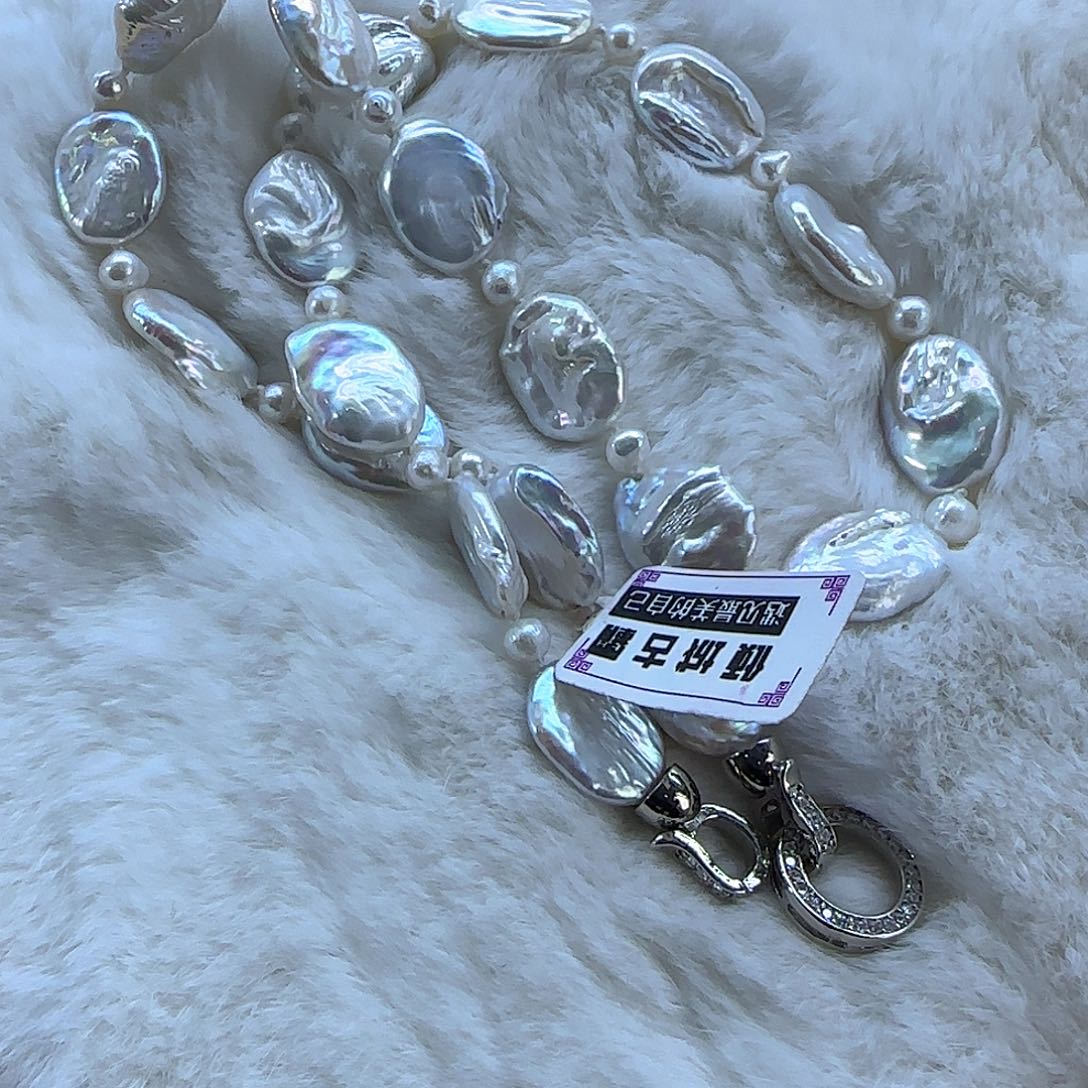 未镶嵌项链定制935淡水珍珠