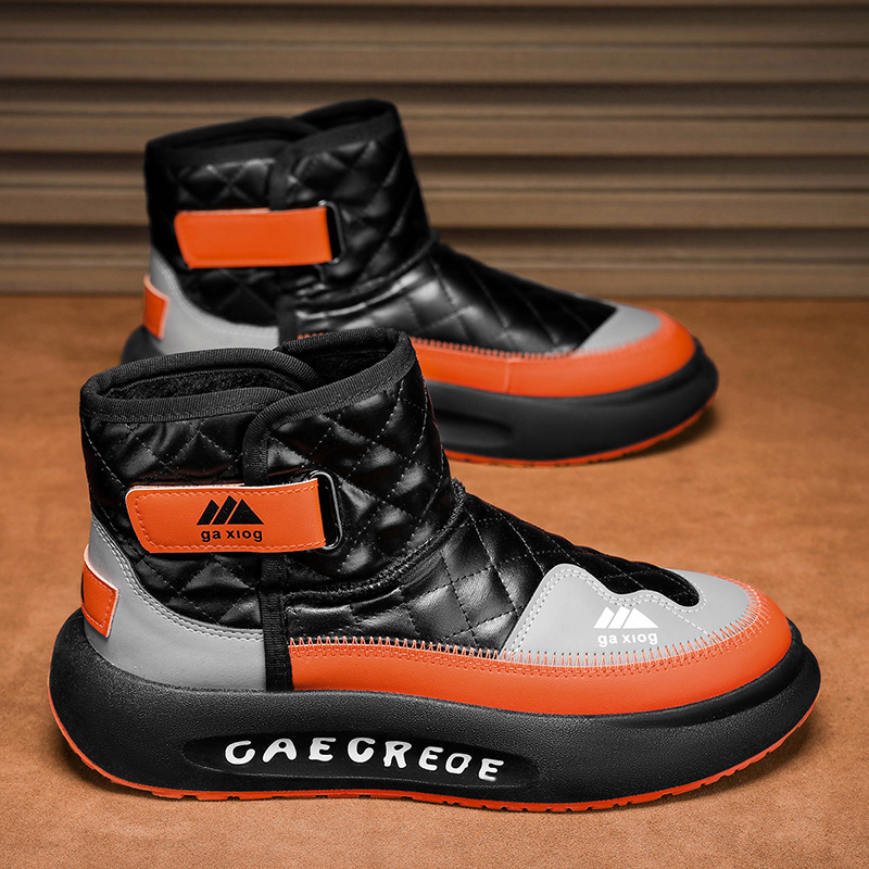 东北雪地靴男冬季加绒保暖面包棉鞋零下40度防水防滑皮毛一体棉靴