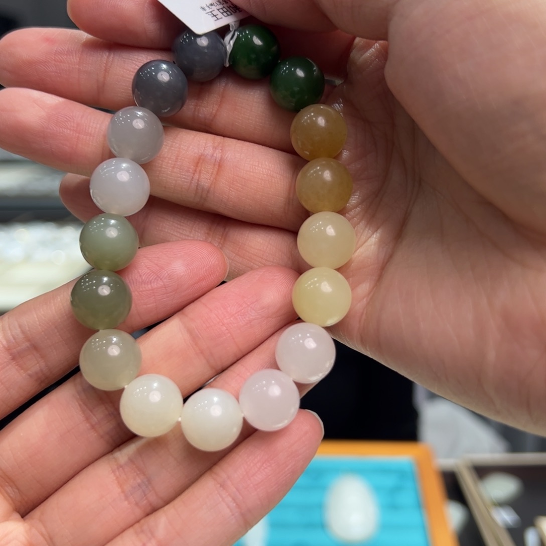 和田玉颈饰未镶嵌12mm多宝