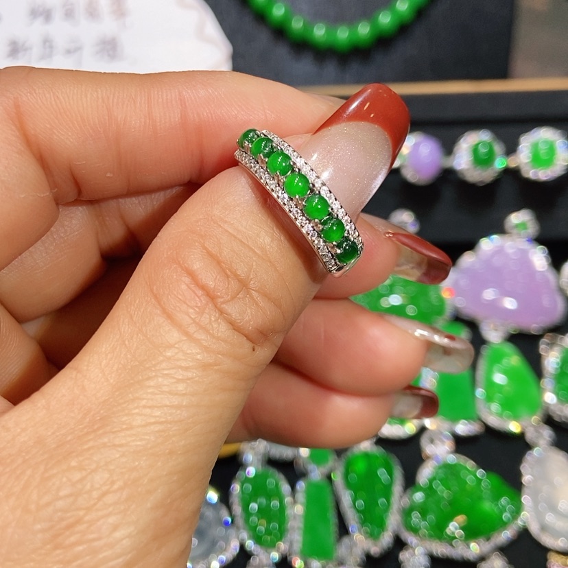 【闪购商品】翡翠戒指未镶嵌天然翡翠