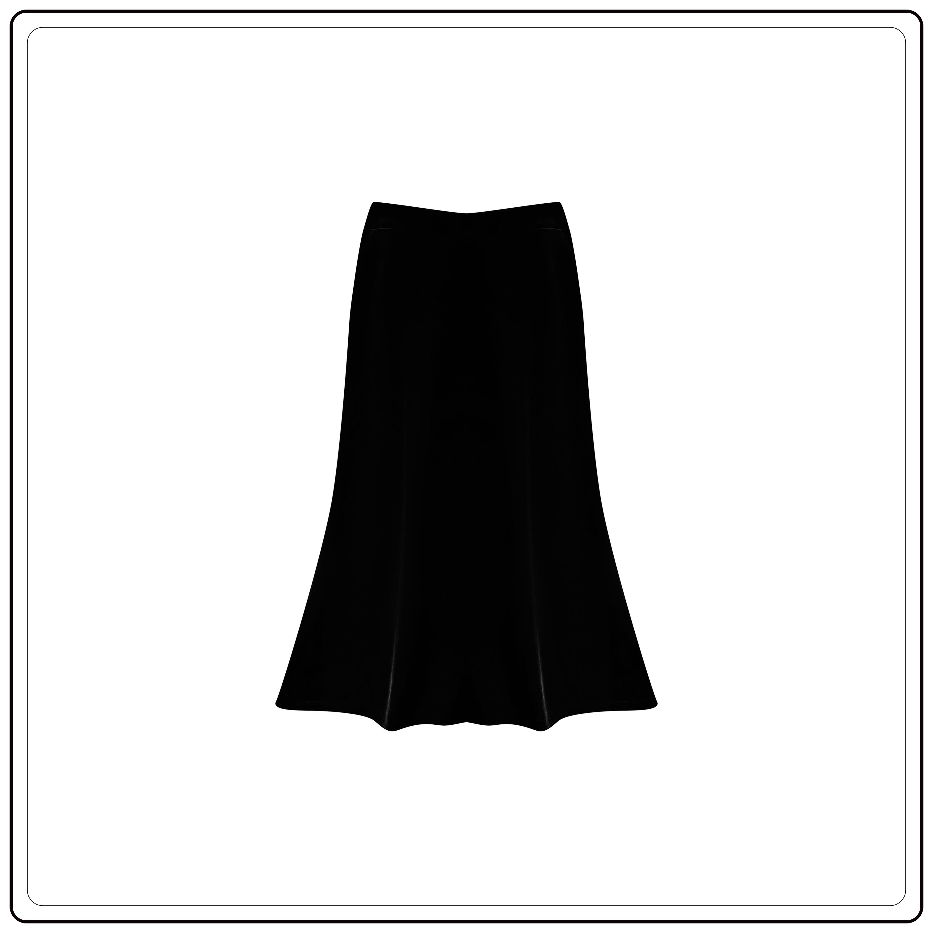 7334金丝绒半身裙厚款女秋冬2025垂感长款高腰显瘦a字裙