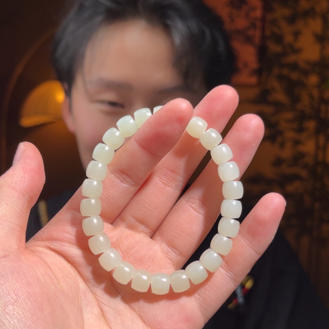 手串未镶嵌和田玉新疆白玉8mm785