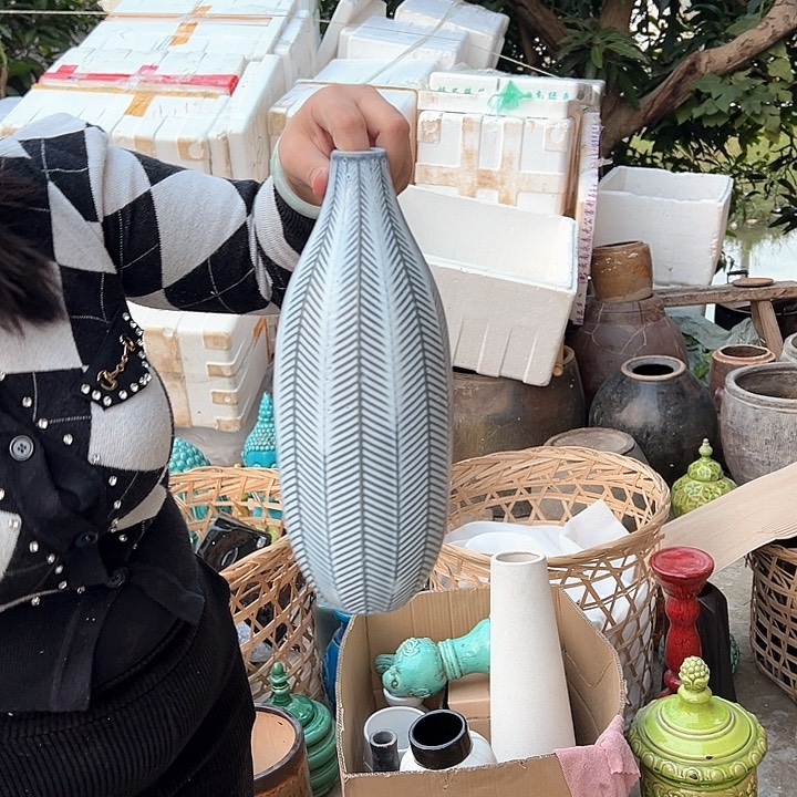 瓶高度30厘米口径2厘米微瑕捡漏针眼