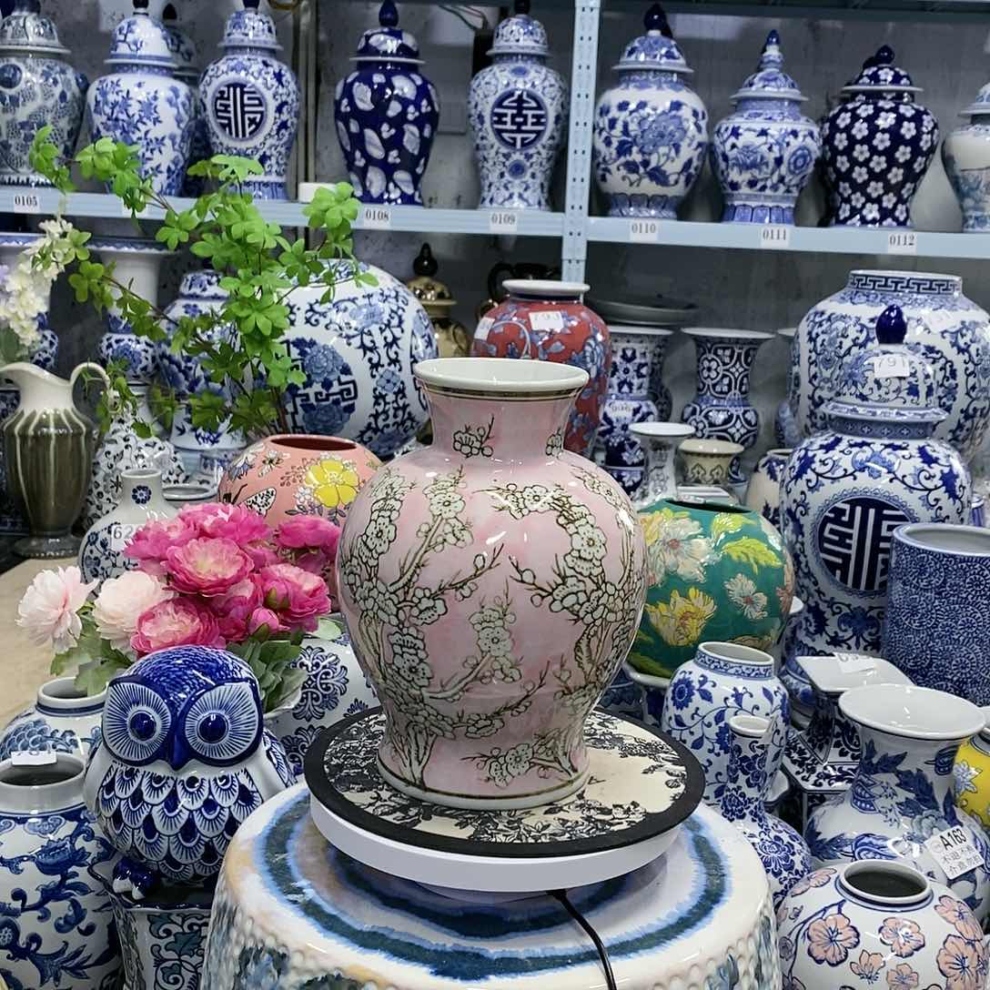 【闪购商品】摆件冰梅石榴瓶瓷器摆件…………………………