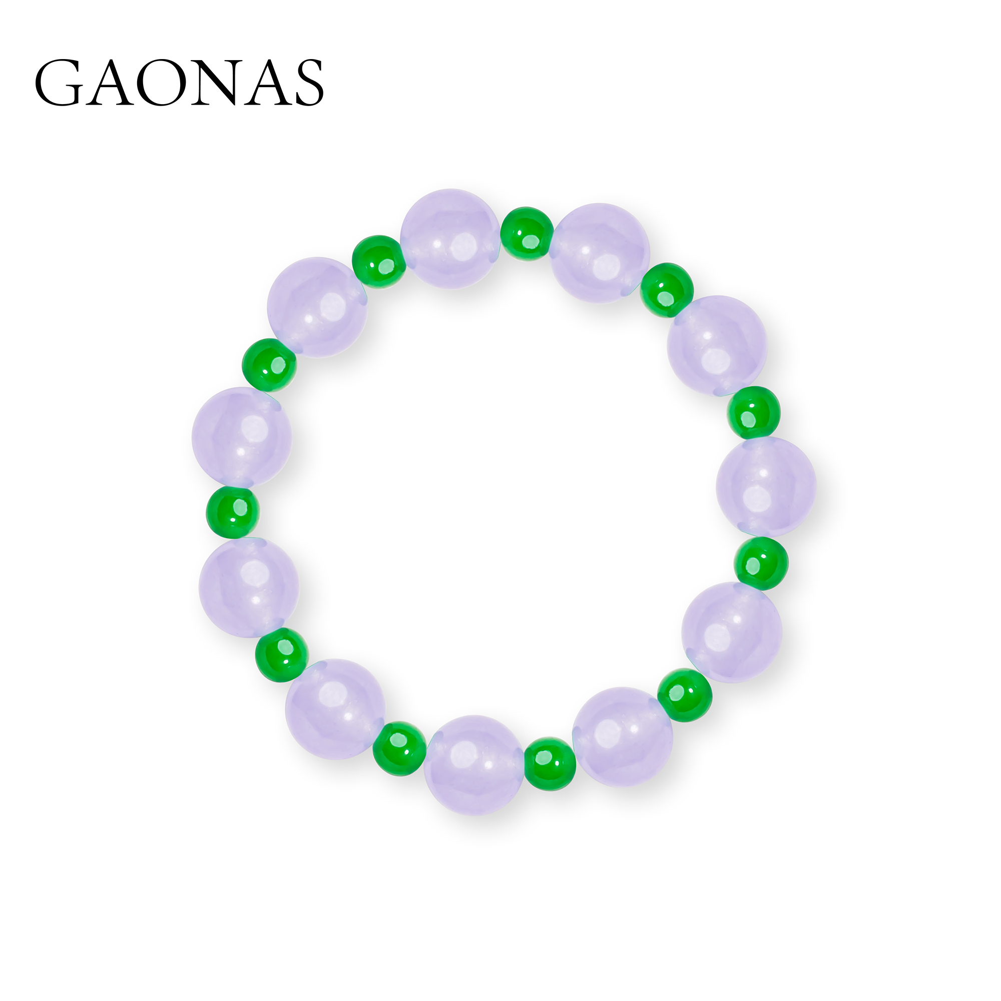 GAONAS  凤钗紫 贵气东方美12mm紫珠手链11629SPR