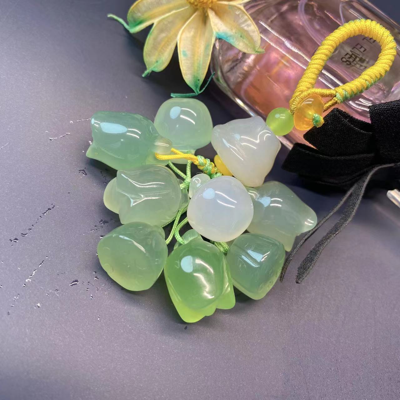 创意可爱汽车钥匙手机挂件水晶男女通用个性车用小饰品钥匙扣