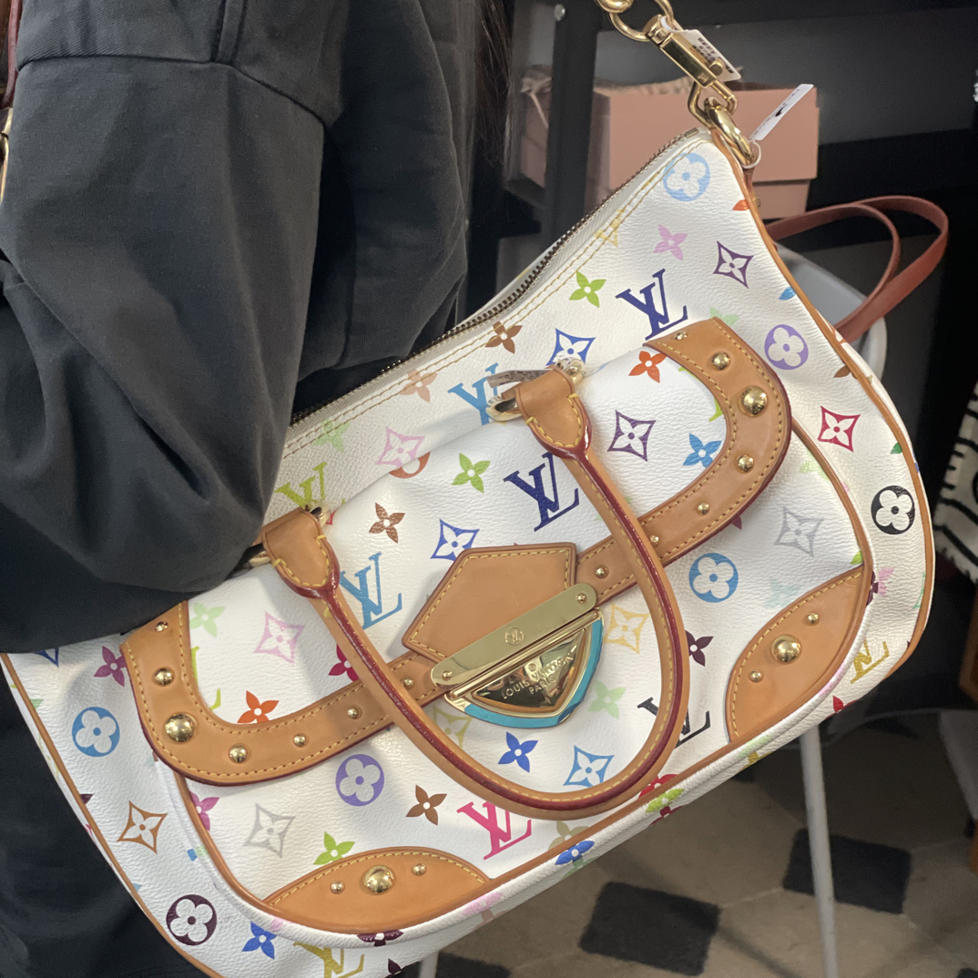 95新 LouisVuitton/路易威登 阿白奢品/LV 白三彩单肩包