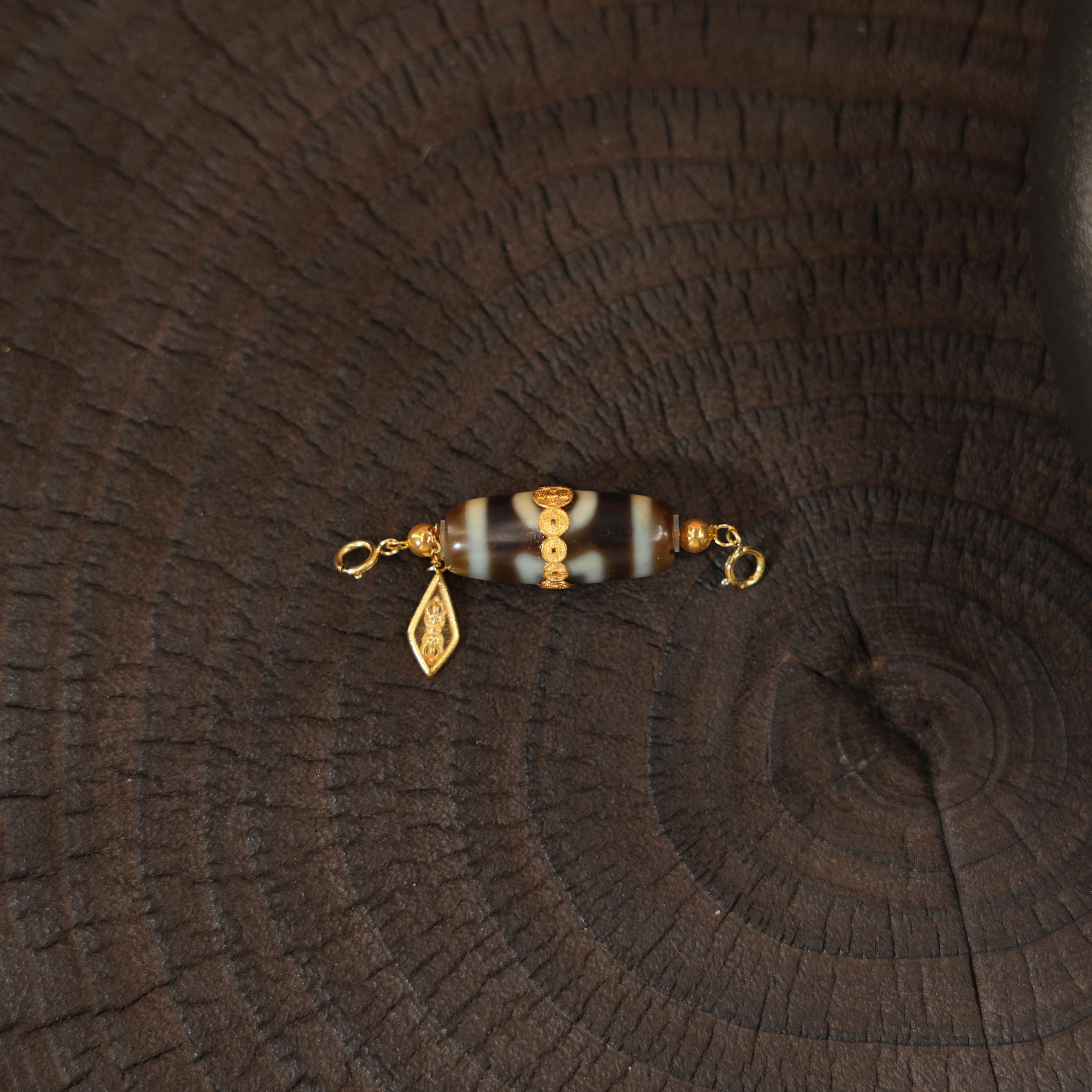 五顺-玛瑙18K金吊坠