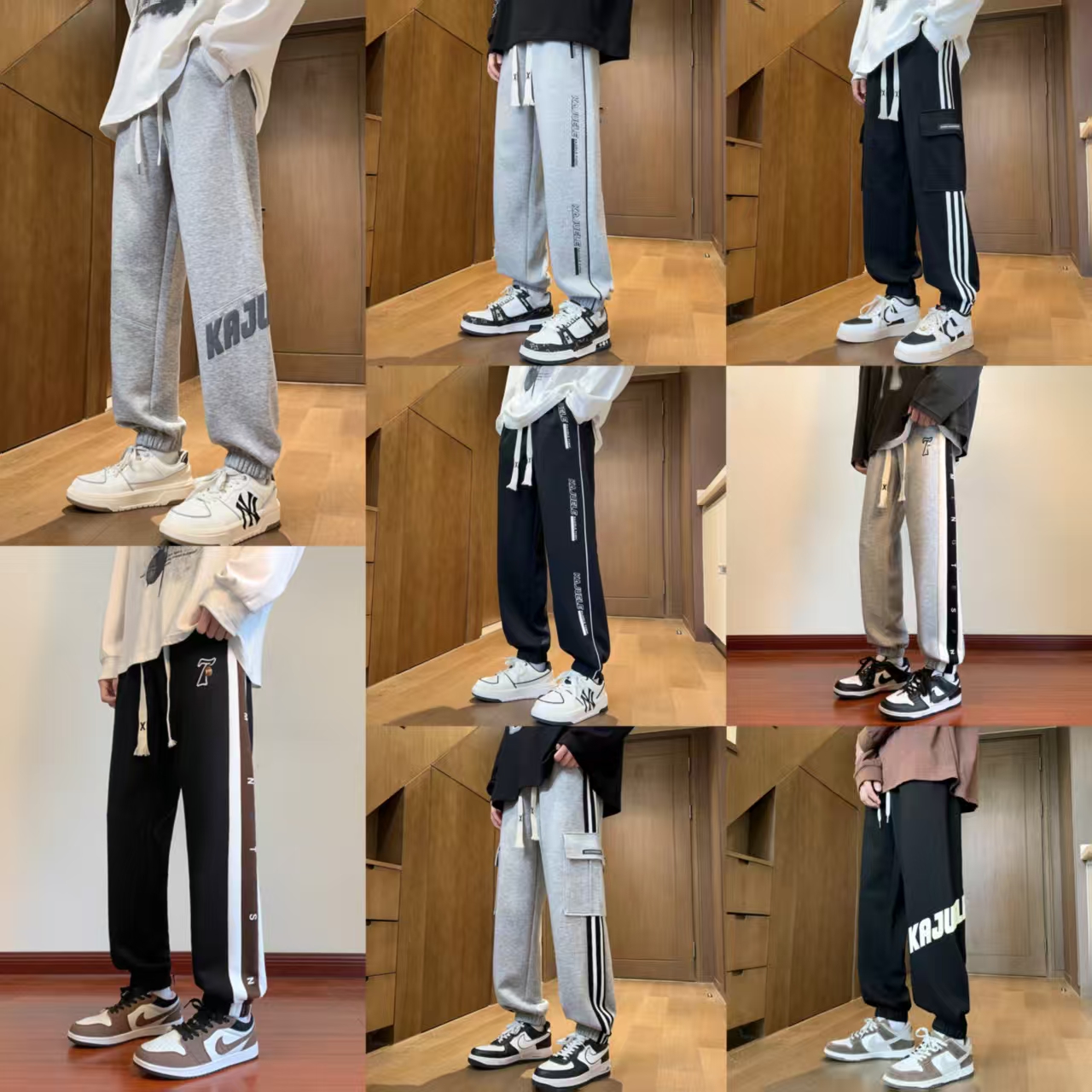 春秋季青少年新款男休闲裤百搭学生潮流舒适卫裤束脚休闲裤