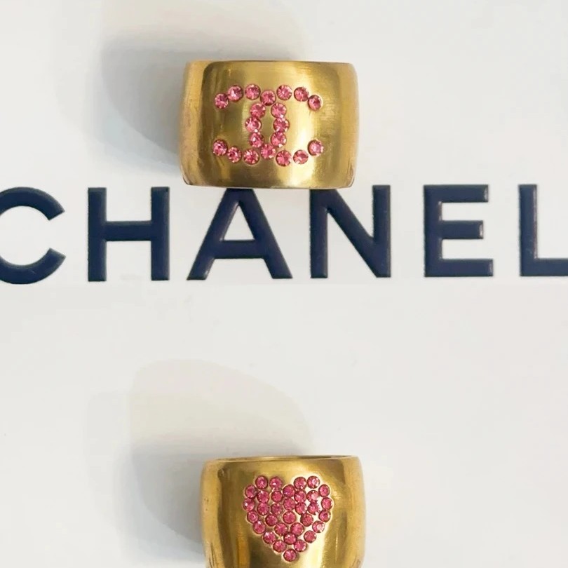 95新 Chanel/香奈儿 vintage香奈儿中古戒指（港码15 16欧码54 55
