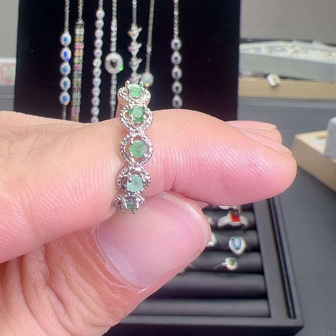 水晶戒指银S925镶嵌1121