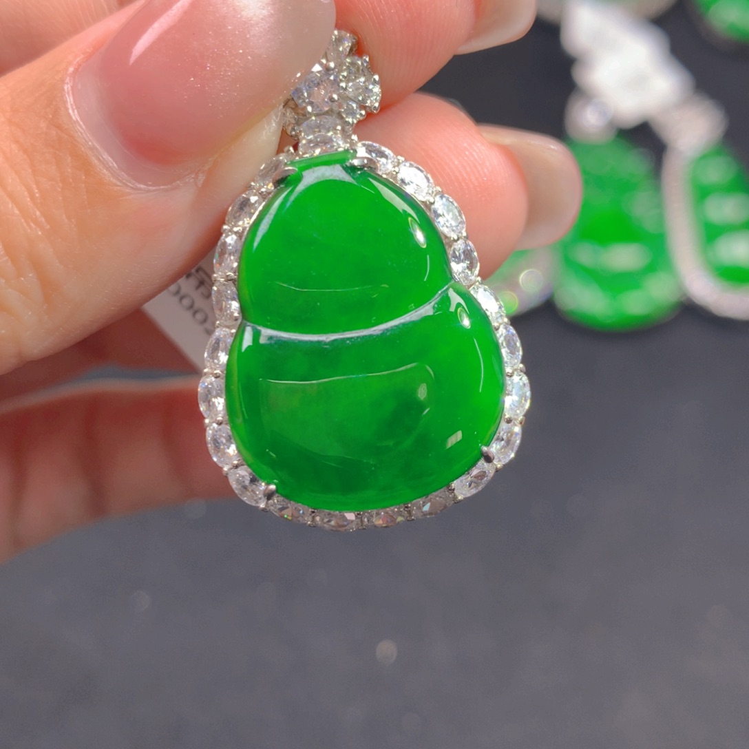 翡翠颈饰银S925镶嵌1111111111