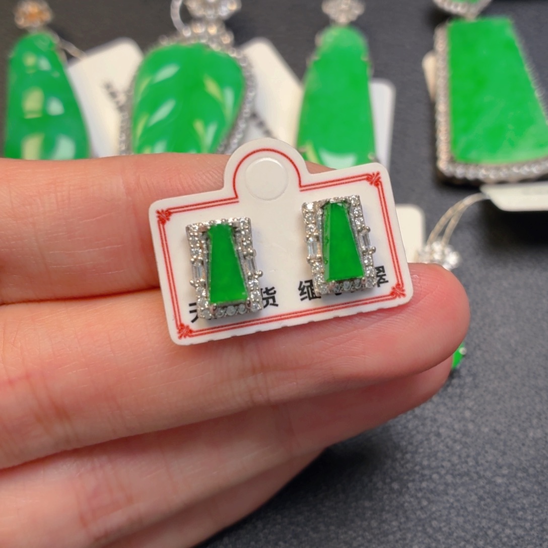 翡翠银S925镶嵌吊坠(不含链)手链