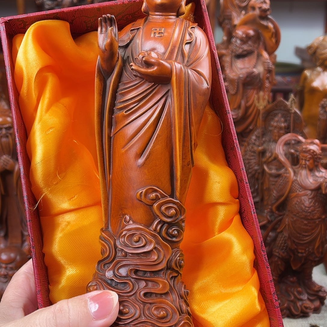 黄杨木黄杨木雕刻高度23厘米