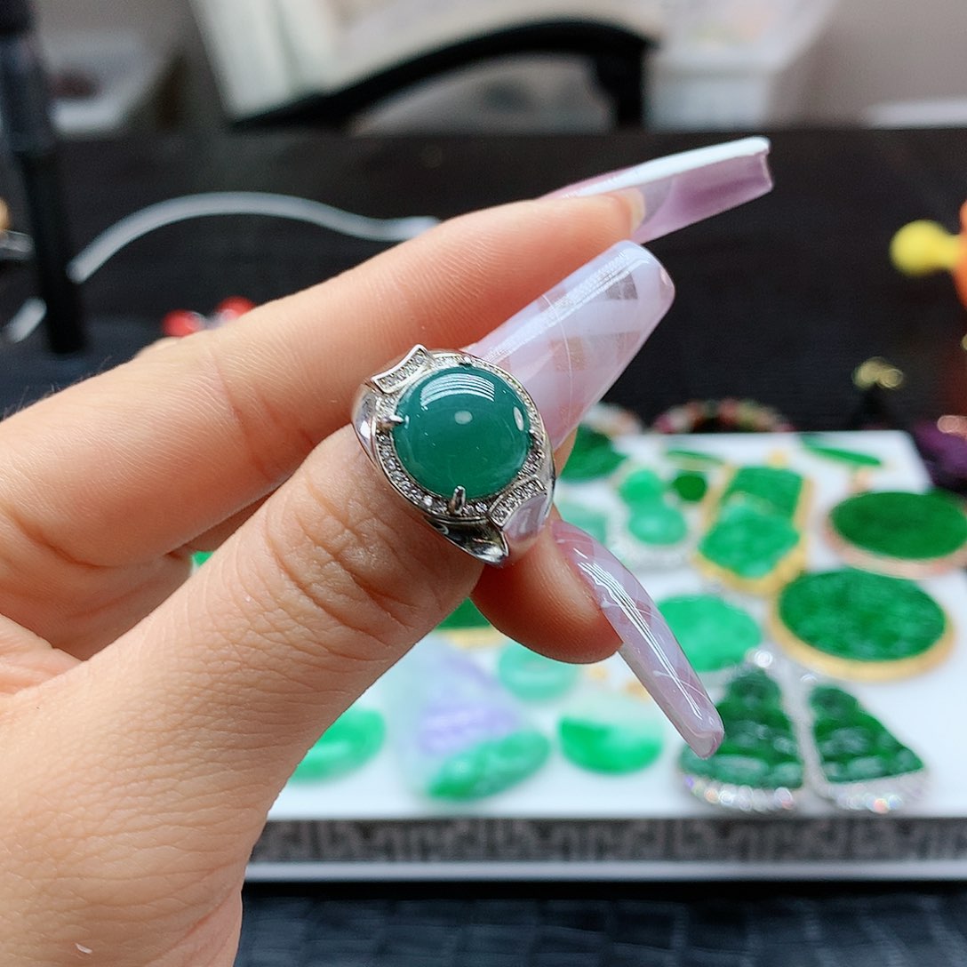 【闪购商品】翡翠戒指银S925镶嵌，