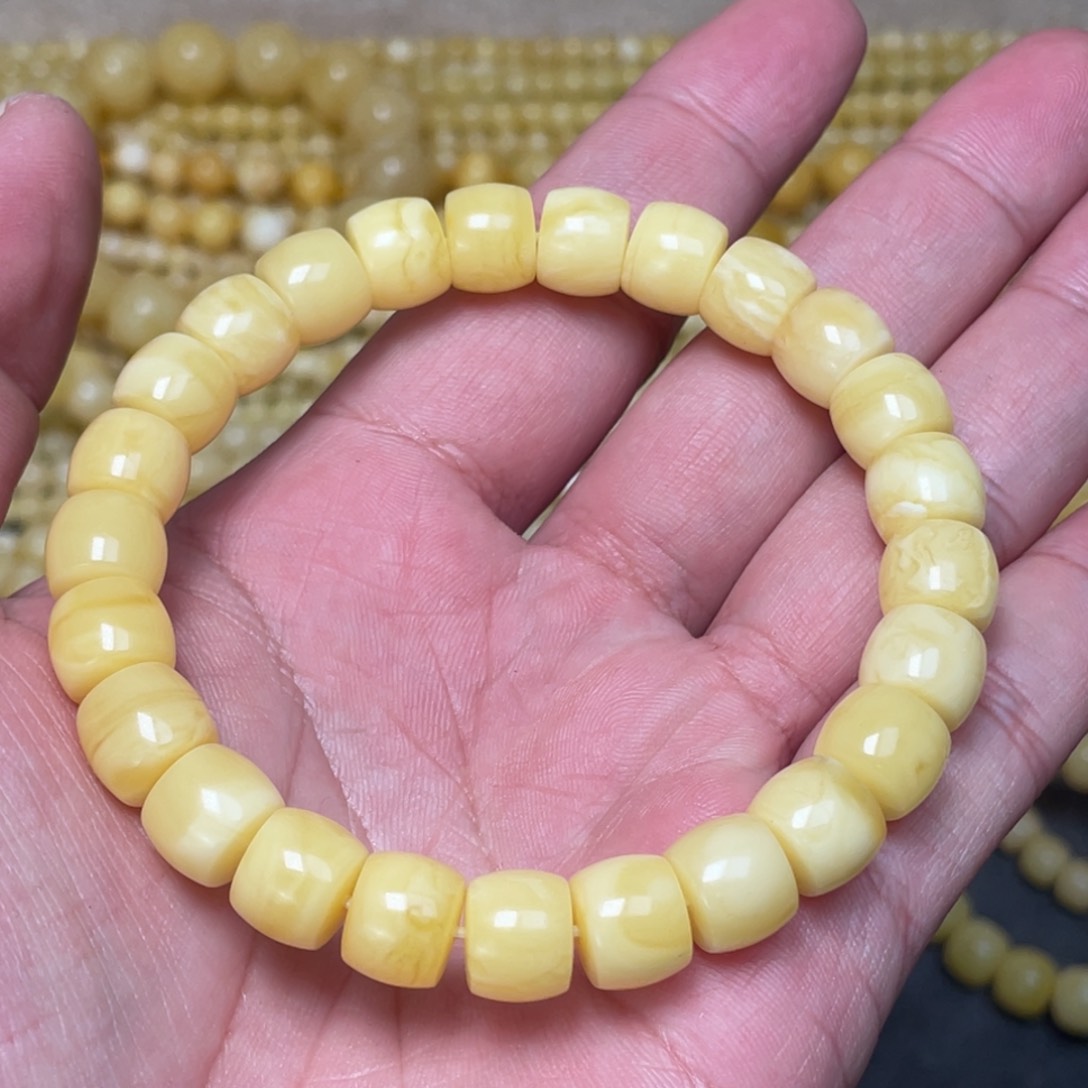 蜜蜡裸石未镶嵌蜜蜡手串10mm