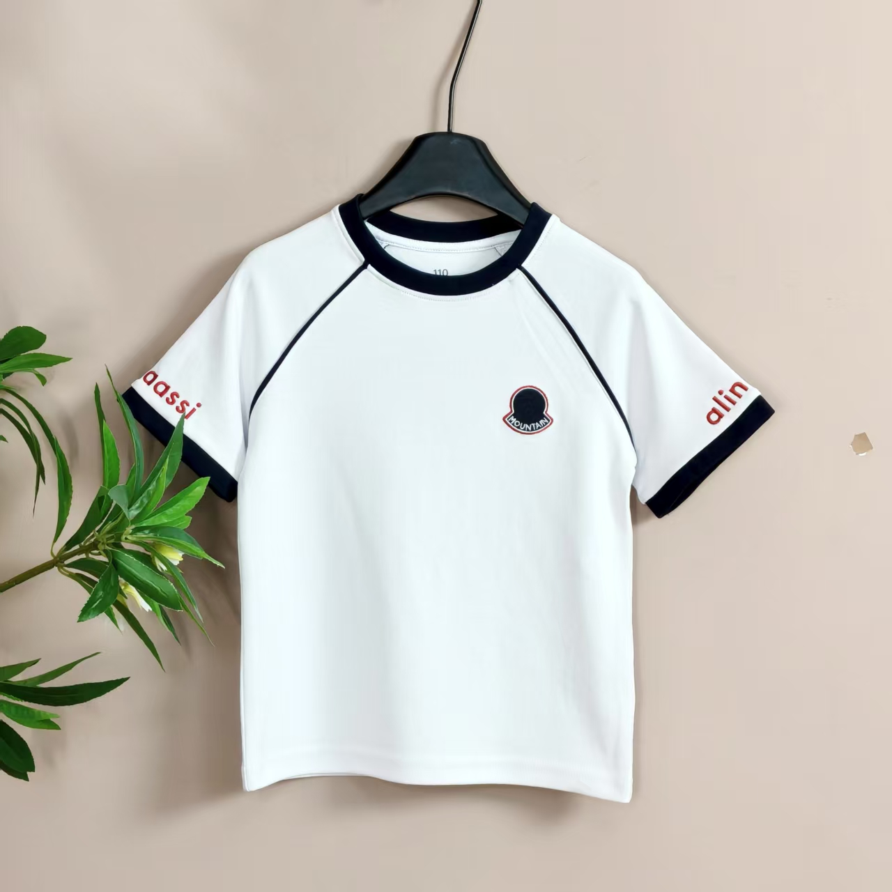 蒙+纯棉经典落肩短袖春夏圆领新品儿童t恤