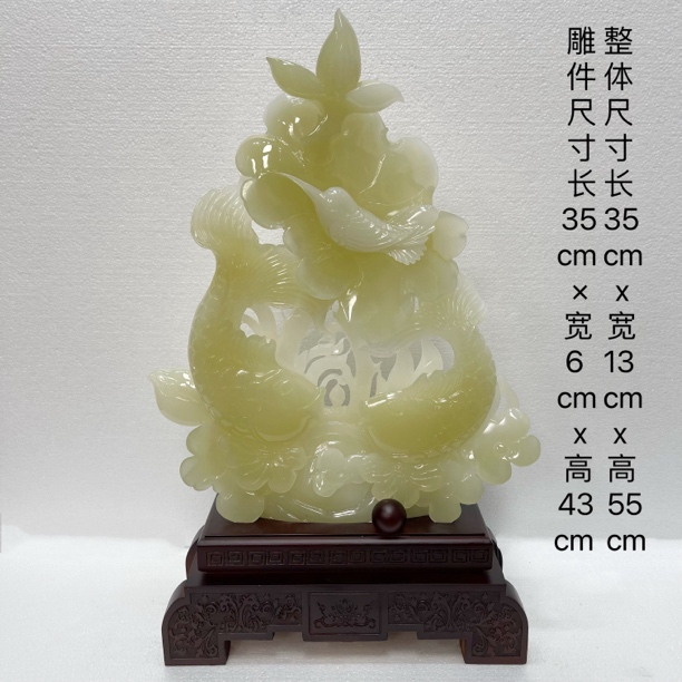 年年有鱼富贵有余新中式手工客厅玄关办公室开业乔迁高档家居装饰