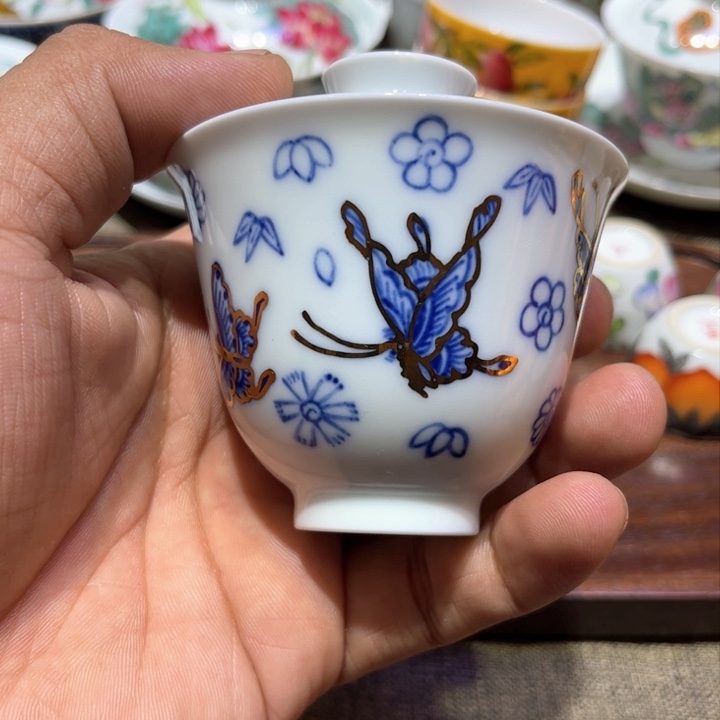 纯手绘精品盖碗杯