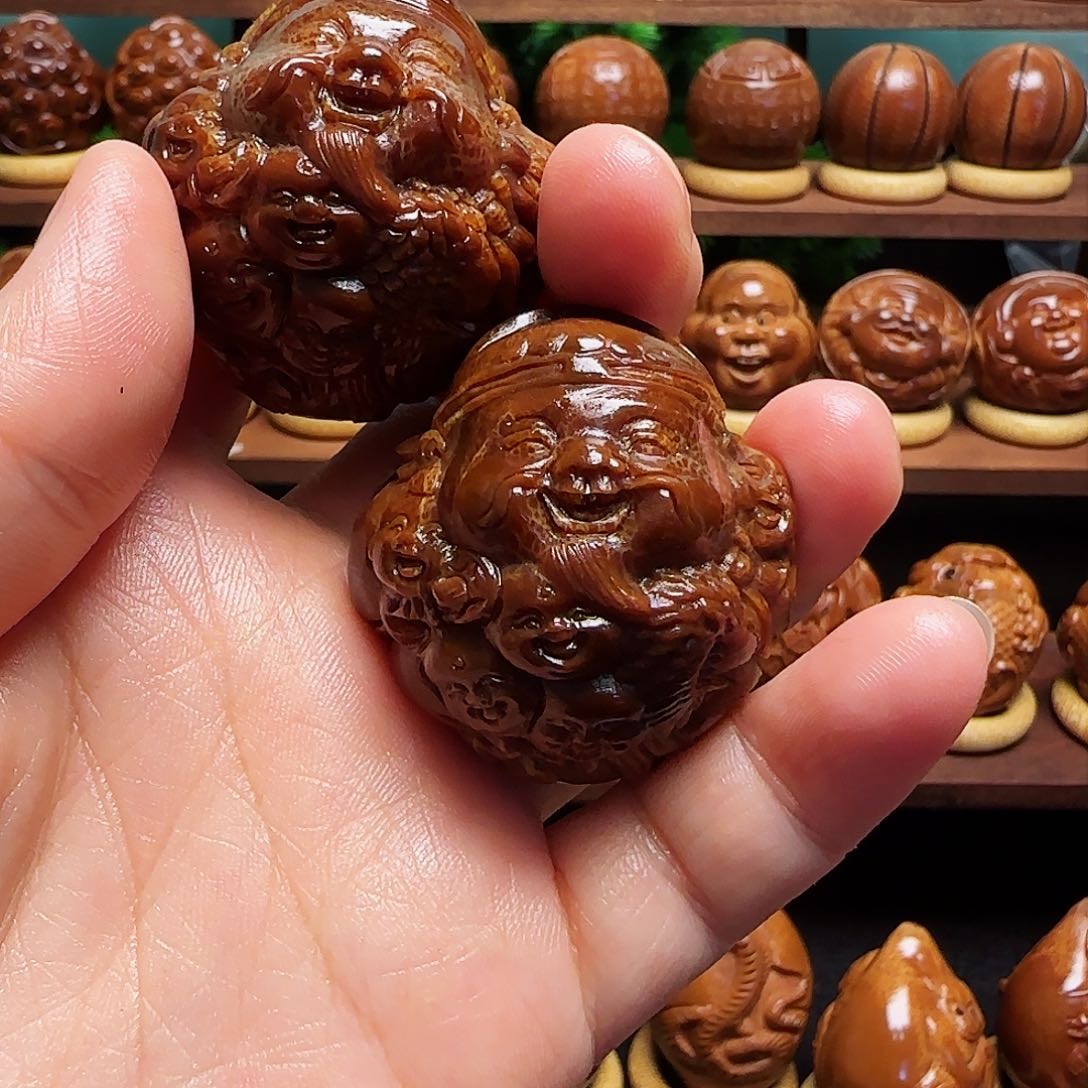 橄榄核手串/手链善**下九子龙财一对