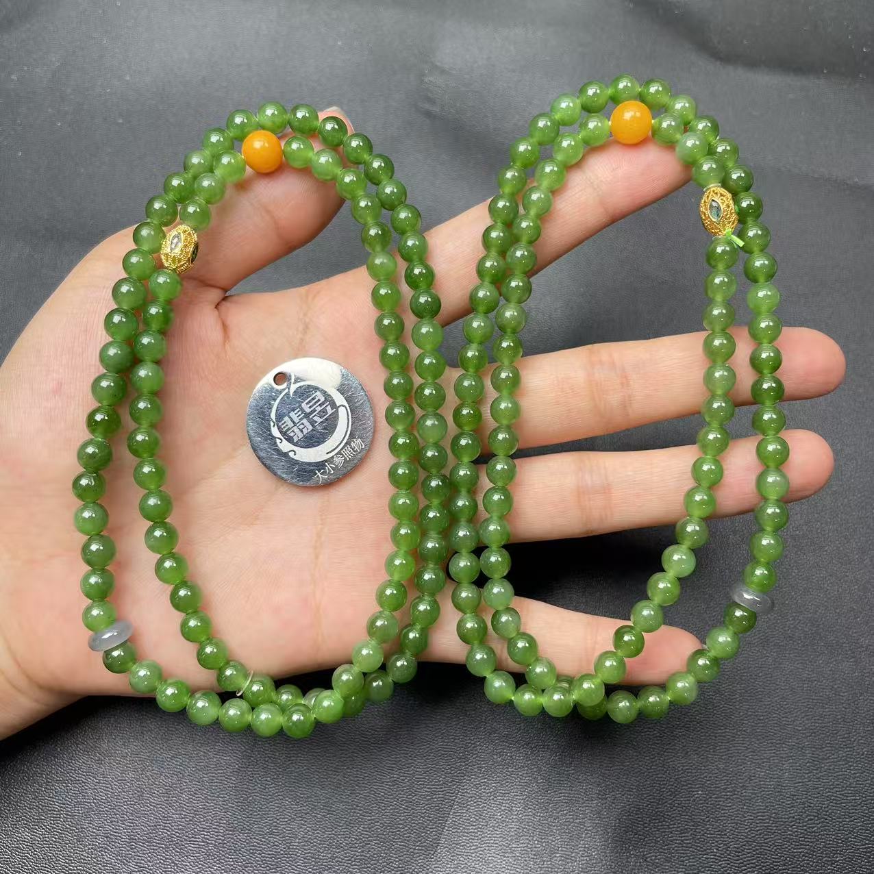 翡昱-N3-47323-724-和田玉珠链颈饰/约5+/约90颗/-多样性发其一-C