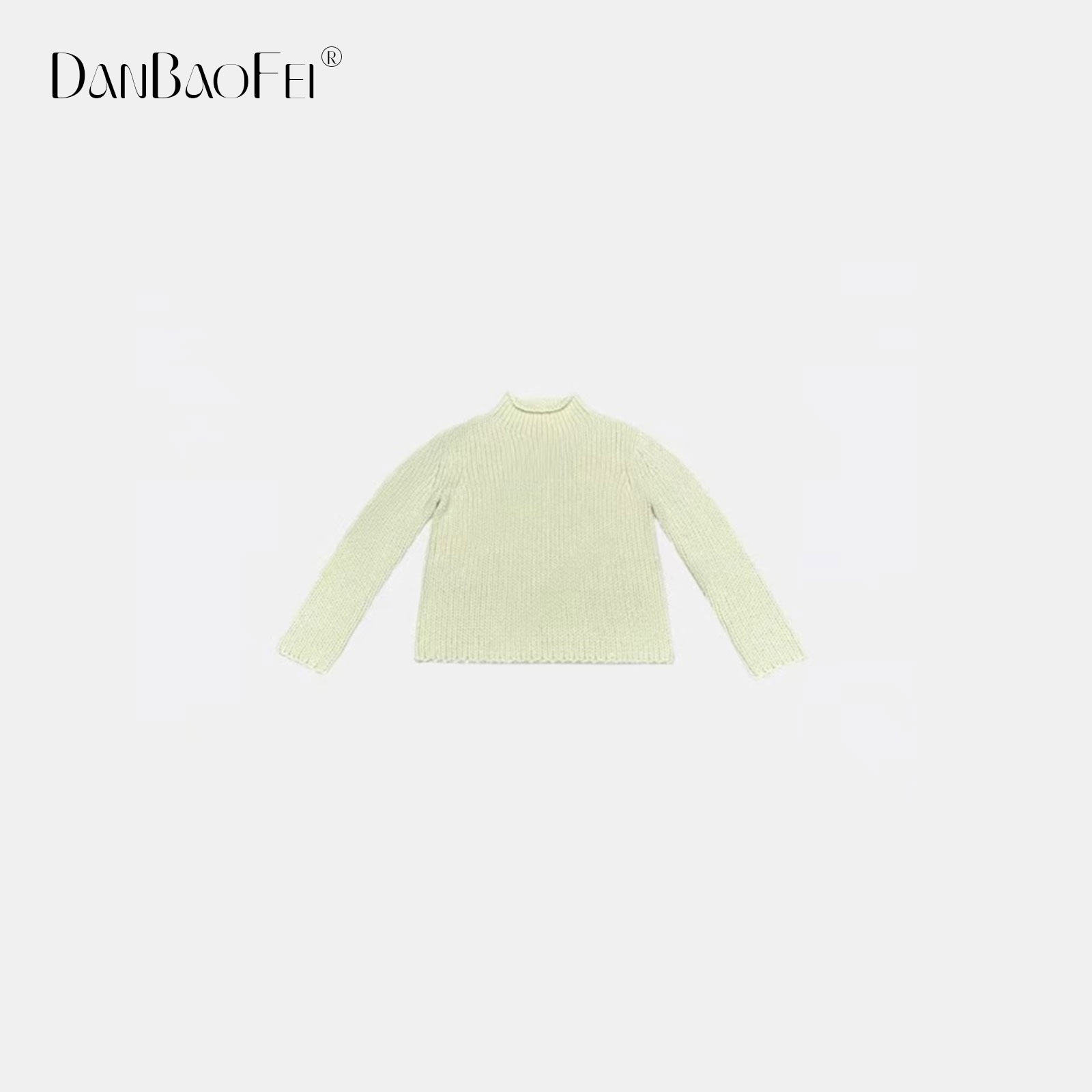 【ZHOU预】复古休闲简约百搭纯色粗针半高领毛衣 YLM00550