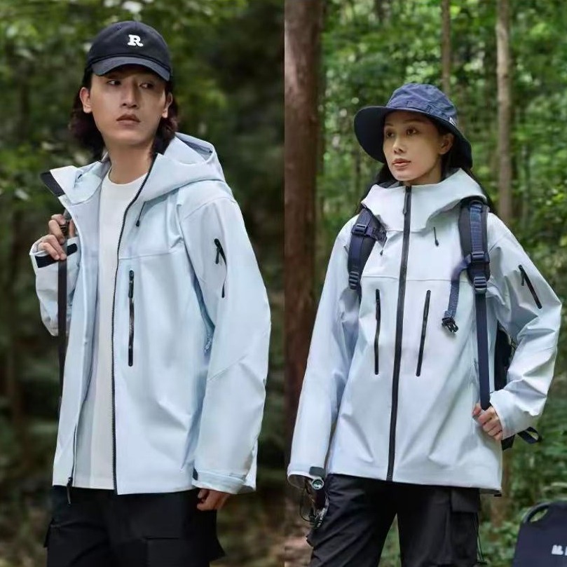 【台州鸟刺绣款～反季节特价SV7硬壳三层压胶防水尼龙面料