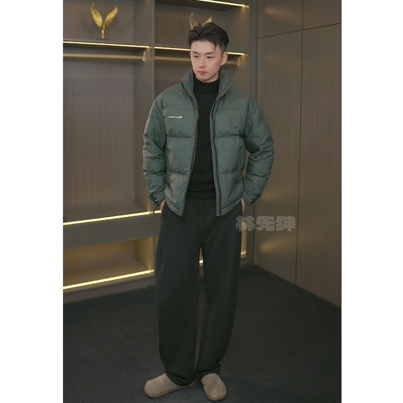 【龟裂纹】冬季立领羽绒服保暖宽松面包服男士冬季鸭绒外套7119