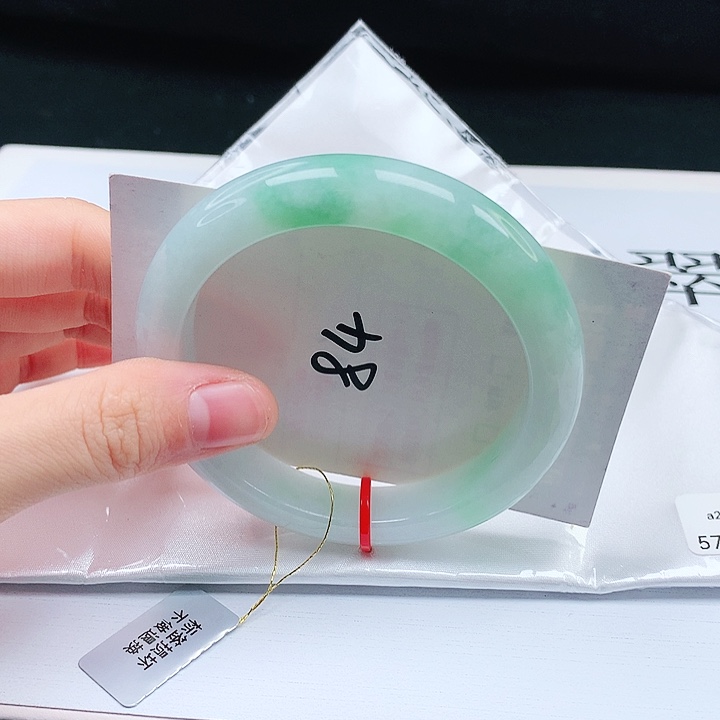 翡翠手镯未镶嵌缅甸天然a货手镯57+