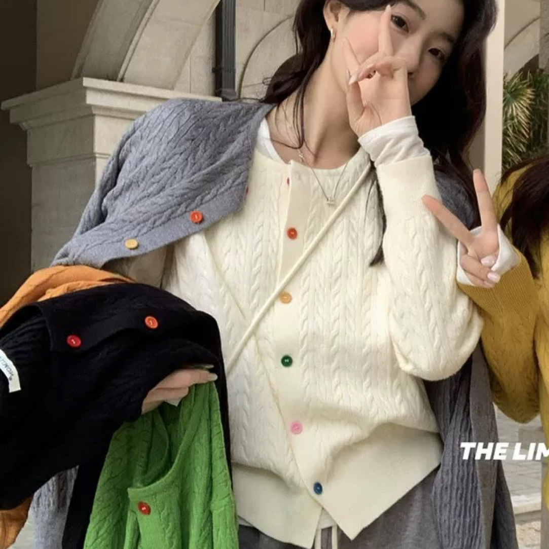 【海南肉丝】韩系麻花柔软不变形针织开衫毛衣