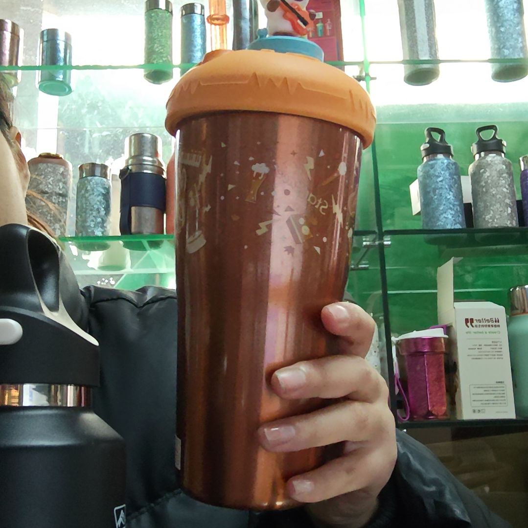 304不锈钢吉他小熊吸管杯