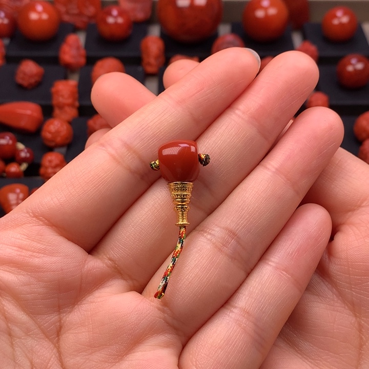 南红玛瑙未镶嵌分体三通9MM+