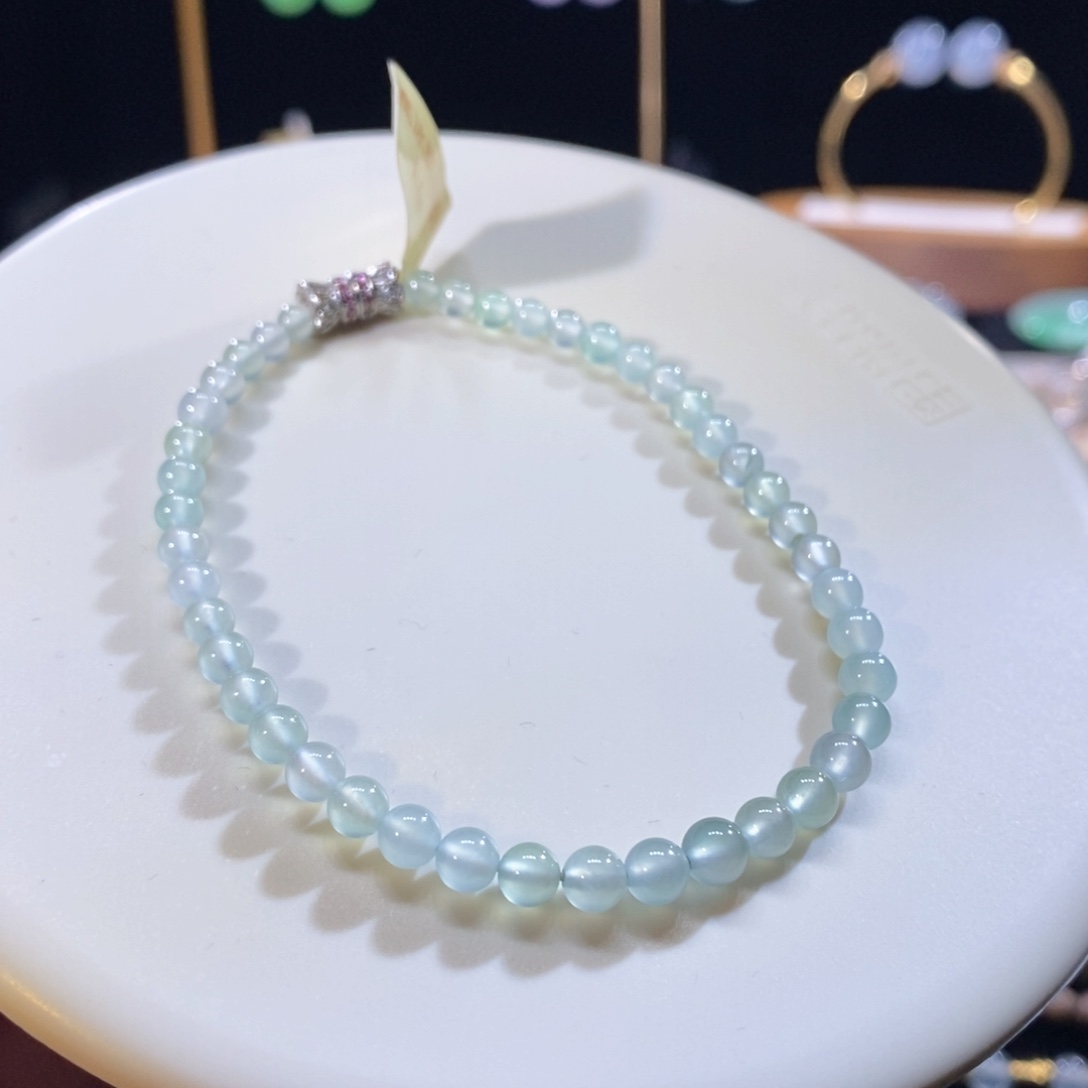 翡翠未镶嵌吊坠(不含链)翡翠高冰晴手串