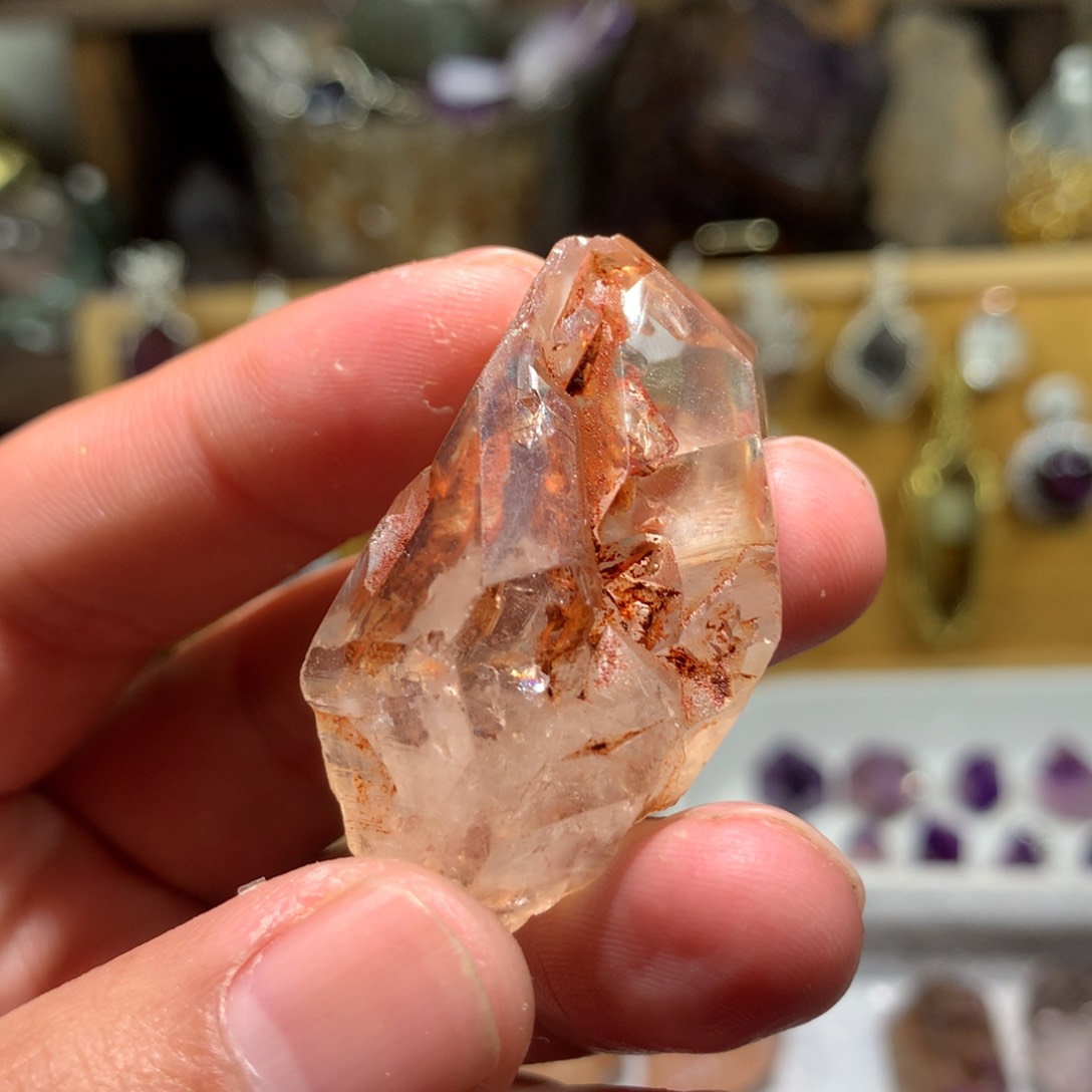 水晶红泥骸骨未镶嵌