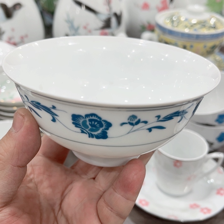 壶釉下五彩的瓷器和瓷器