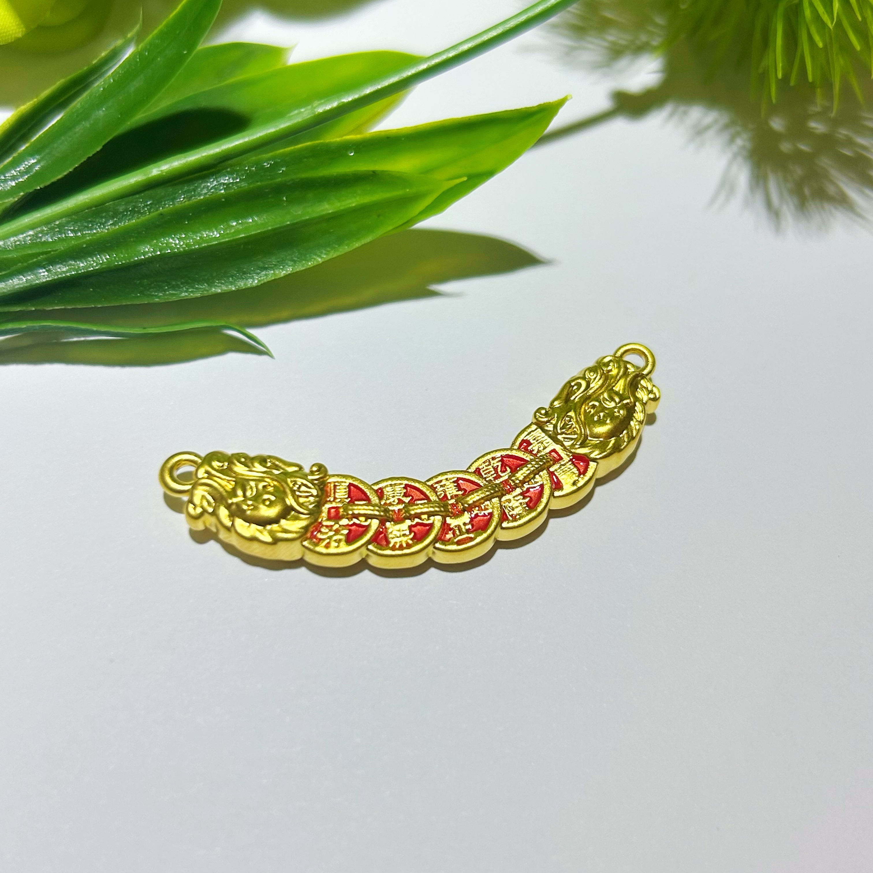 【富远黄金】足金5D弯形弧形吊坠挂坠