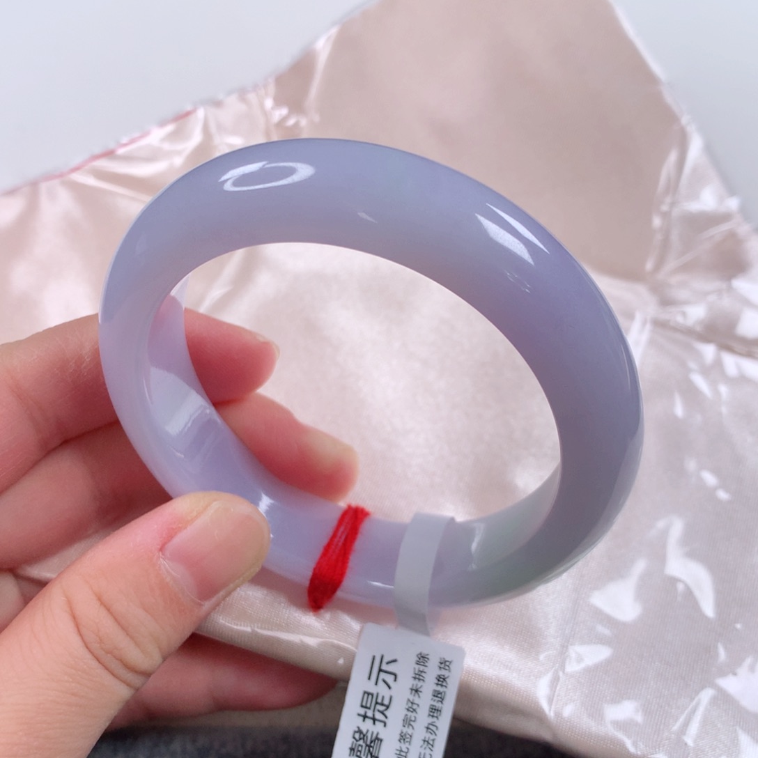 未镶嵌手镯翡翠 正圈淡春彩紫罗兰②②①