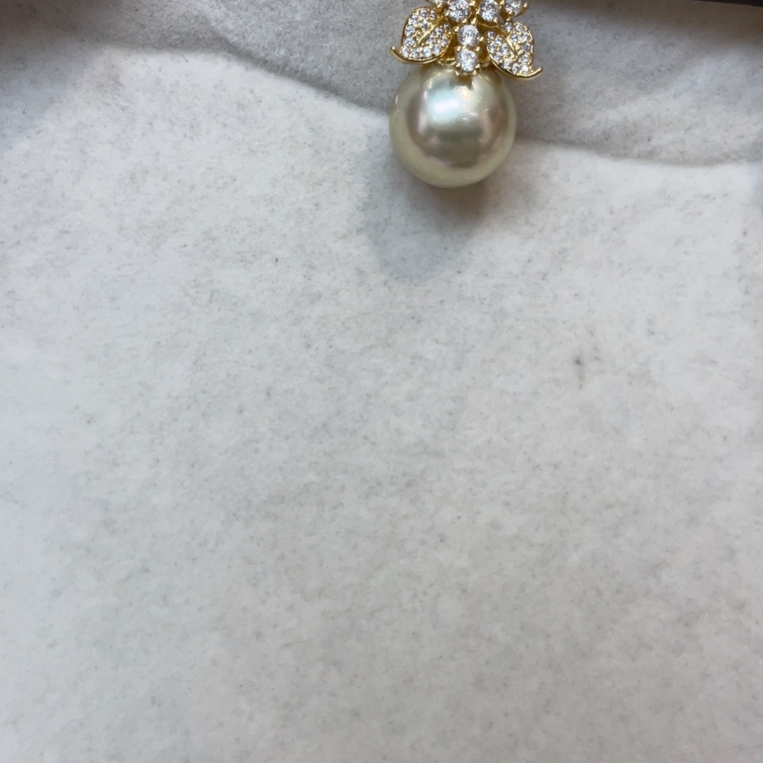 海水珍珠吊坠(不含链)银S925镶嵌