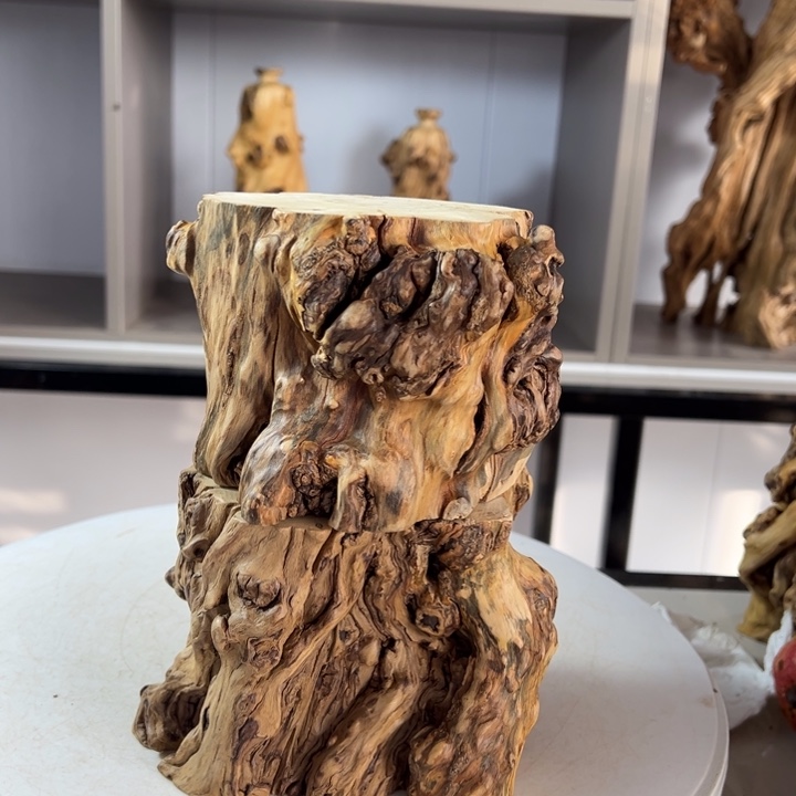 木石榴木榴疤底座摆件