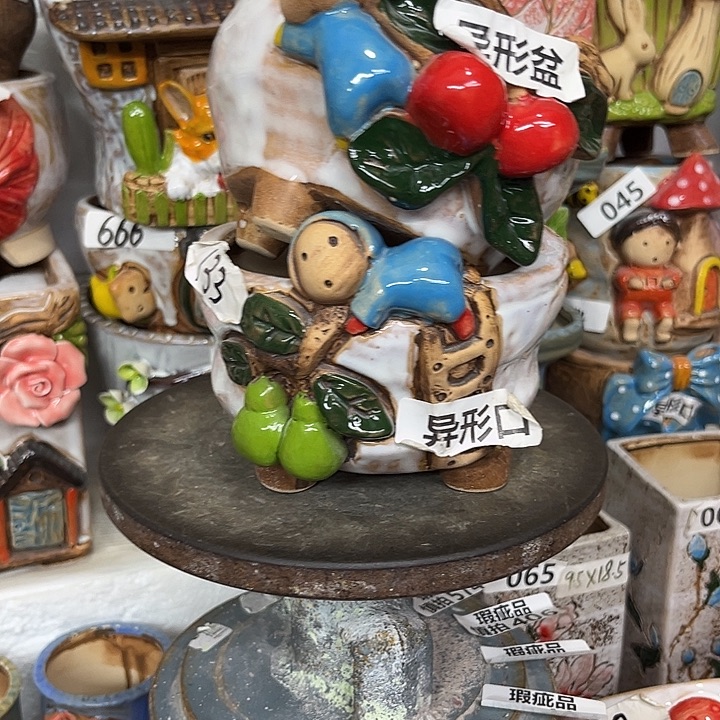 粗陶材质多肉花盆