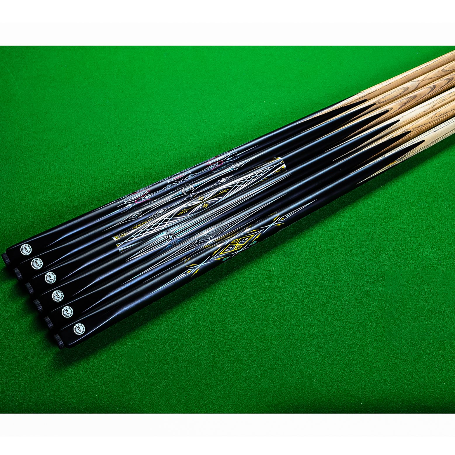 台品中式黑八台球杆俱乐部球房公杆进口白蜡木前肢一体通杆