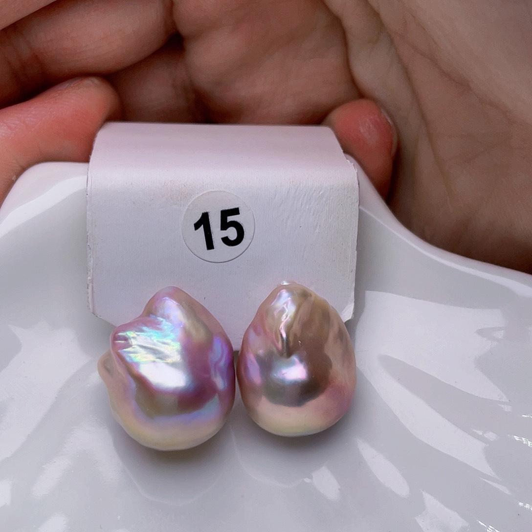 淡水珍珠耳饰银S925镶嵌柚****˙