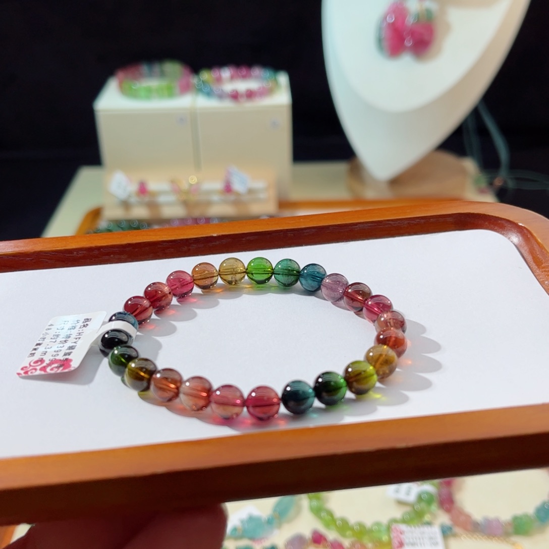 碧玺手串未镶嵌手串