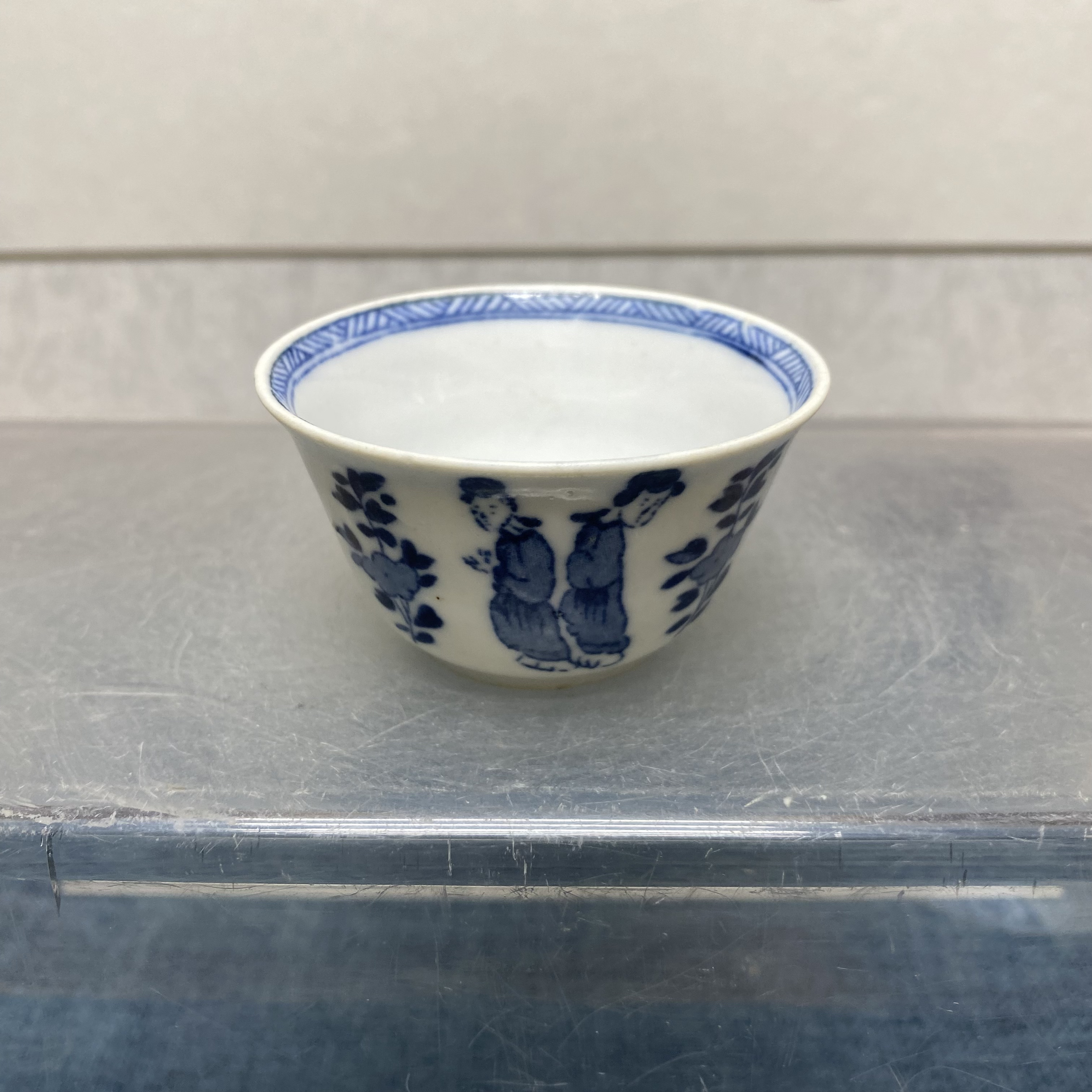 民国贴画仕女人物茶杯94/古玩/KC20250122026