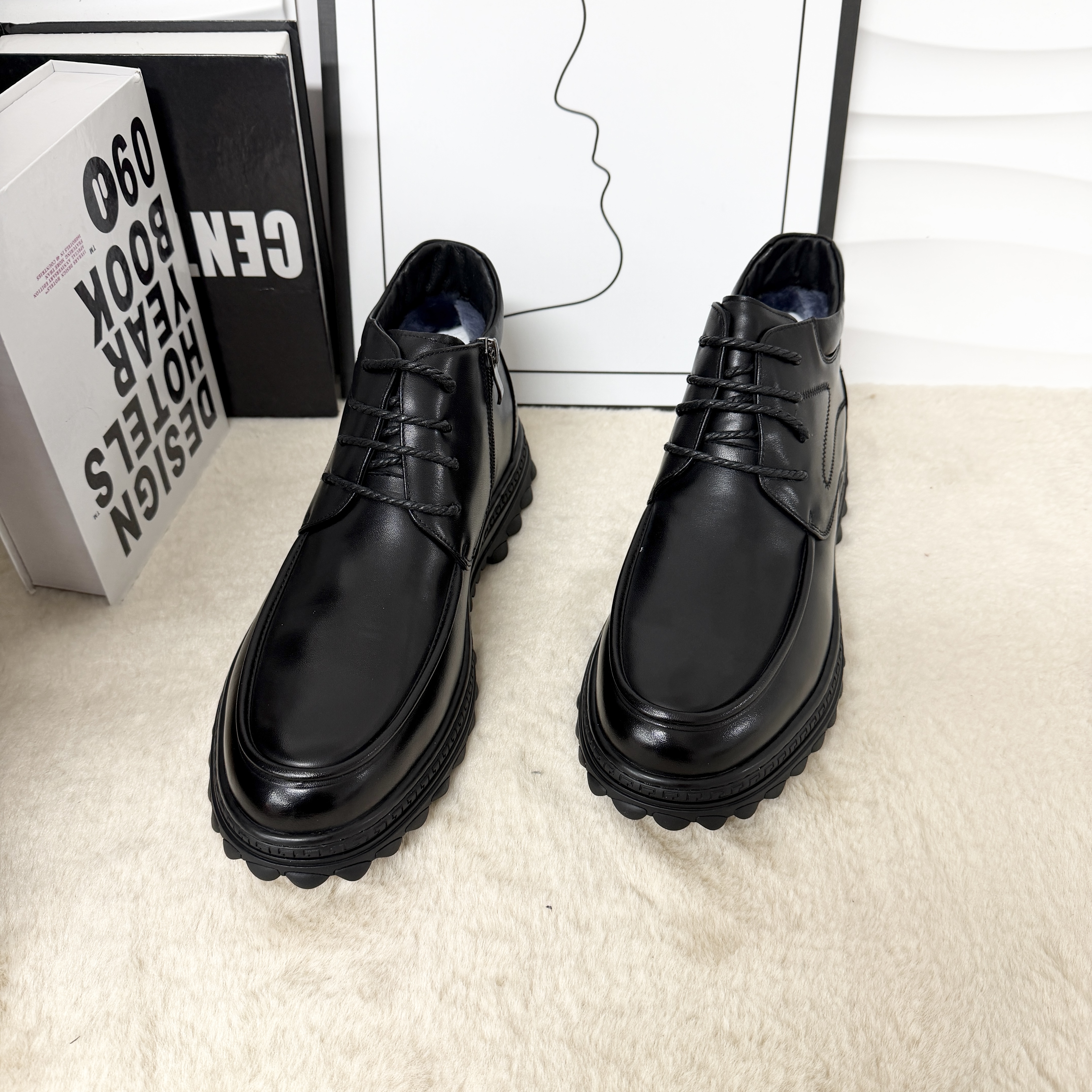 新款气质百搭潮流男士[羊毛}特大码休闲鞋/SDLL/1569