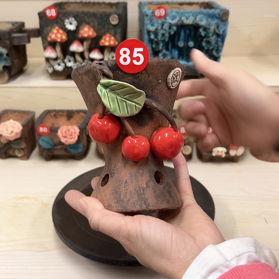 紫砂花盆85号内囗 9.5外高13